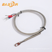 E  K J T pt100 Shielded wire stainless steel flat probe temperature sensor thermocouple patch